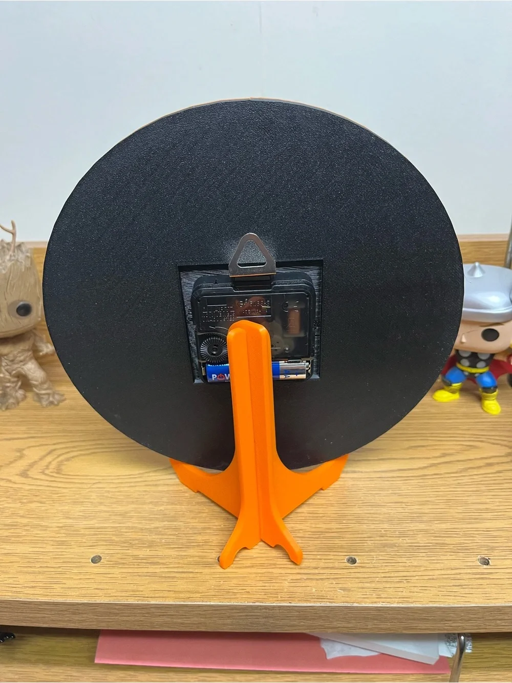 Harley-Davidson Orange and Black Shield Clock